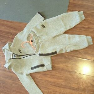 Kids Nike Tech Gray Sweatpants & Hoodie Set